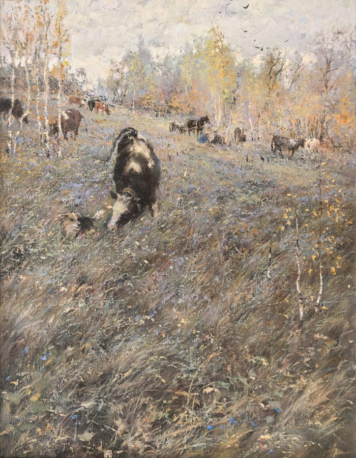 Акинин Василий «Крестьянское лето». Холст, масло, 70х50см,