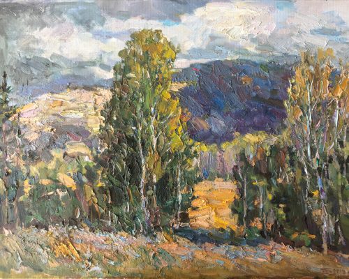 Башкиров Владимир «Дождливый сентябрь». Холст, масло, 60х80см, 2013г.