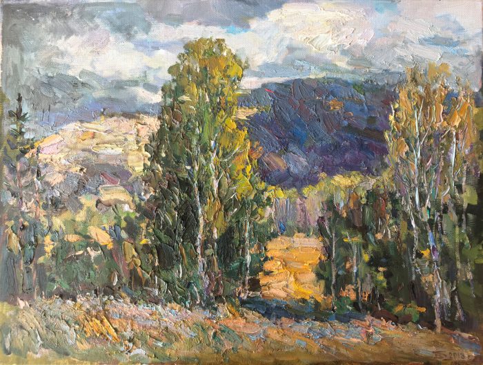 Башкиров Владимир «Дождливый сентябрь». Холст, масло, 60х80см, 2013г.